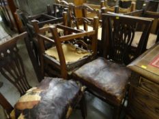ASSORTED ANTIQUE CHAIRS including farmhouse style, ladder back chairs ETC (for restoration)