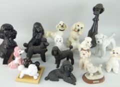 APPROXIMATELY SEVENTEEN CERAMIC POODLES including Sylvac, Beswick and Goebel