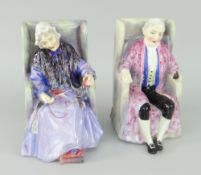 TWO ROYAL DOULTON BONE CHINA FIGURINES 'Joan' and 'Darby' HN1427 (2)