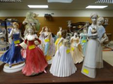 COLLECTION OF ROYAL DOULTON, Royal Worcester continental figurines (7 in total)