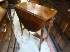 INLAID MAHOGANY SUTHERLAND TEA TABLE