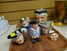 ROYAL DOULTON CHARACTER JUGS including 'Long John Silver', 'Old Salt' ETC