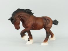 ROYAL DOULTON BONE CHINA STUDY OF A STRIDING SHIRE HORSE IN MATTE FINISH