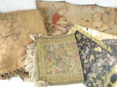 ASSORTED 19TH CENTURY FABRIC WALL HANGINGS