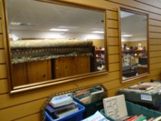 THREE GILT FRAMED WALL MIRRORS