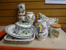 PORTMEIRION 'BOTANIC GARDEN' STORAGE JARS, vases, flan dishes ETC