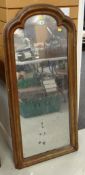 VINTAGE DOME TOP WALL MIRROR, 127cms high