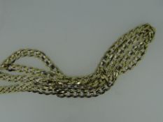 9CT YELLOW GOLD FLAT LINK CHAIN, 23.1 grams, 56.5cm long.