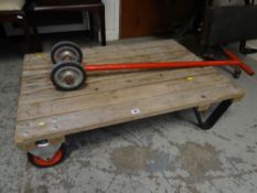 SLATTED FLATBED GOODS TROLLEY