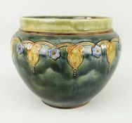 ROYAL DOULTON STONEWARE ART NOUVEAU JARDINIERE, impressed marks to base No. 8060 and initials 'C.