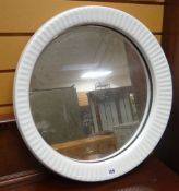 MODERN CIRCULAR CERAMIC FRAMED BATHROOM MIRROR