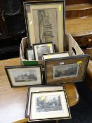 WELSH TOPOGRAPHICAL FRAMED ENGRAVINGS OF NEATH & SWANSEA