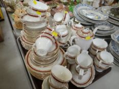 TRAY OF SALISBURY SARUM PATTERNED TEA & DINNERWARE