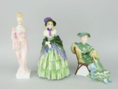 THREE ROYAL DOULTON BONE CHINA FIGURINES to include 'Ascot' HN2356, 'A Victorian Lady' HN1452 and '