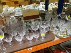 ASSORTED QUALITY GLASSWARE, mainly Stuart crystal drinking glasses ETC