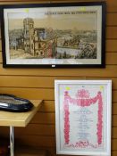 FRAMED DECORATIVE PROGRAMME commemorating the 80th Birthday of the Queen Mother at a performance