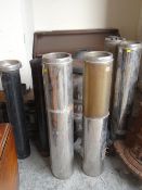 SIX METAL CHIMNEY FLUES