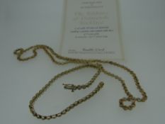 9CT YELLOW GOLD 'RIBBONS OF DIAMONDS', necklace and another similar in box, 16.8gms overall