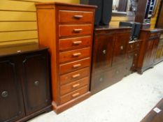 ASSORTED FURNITURE including reproduction cabinets and chest, narrow chest ETC