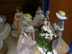 COLLECTION OF COALPORT, SPANISH & OTHER CONTINENTAL FIGURINES