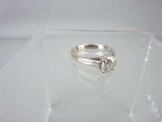 AN 18CT WHITE GOLD DIAMOND SOLITAIRE, 1.09ct, colour H/I, SI imperfections, size Mid K-L, 3.7grms