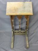 VICTORIAN OAK GOTHIC STYLE CHAPEL LECTERN, 88cms height, 51cms width