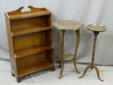 REPRODUCTION MAHOGANY WATERFALL BOOKCASE, 96cms height, 58cms width, 24cms depth, a tall barley