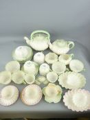BELLEEK CHINA - a fine assemblage of forty pieces of tea, coffee and decorative ware including a