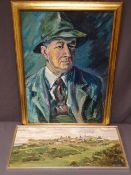 N JONES (of Abersoch) oil on board - coastal cottages near Abersoch, signed, 31 x 61cms and Mid 20th