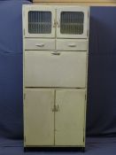 VINTAGE REMPLOY PAINTED KITCHEN CABINET, 175.5cms height, 76cms width, 43cms depth