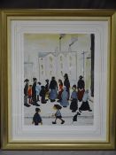 L S LOWRY limited edition Gouttelette by Charles Phillips with certificate and literature, 69 x