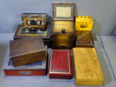 TREEN BOXES, JEWELLERY BOXES ETC