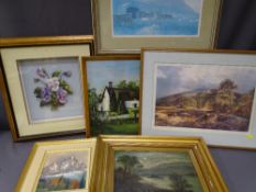 LARGE QUANTITY OF PAINTINGS & PRINTS, VARIOUS ARTISTS