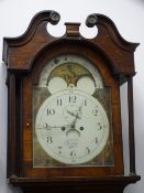 EARLY 19TH CENTURY OAK LONG-CASE CLOCK with rolling moon movement and dial by John Evans Pwllheli,