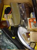 BOXED PELHAM PUPPET, a quantity of medical equipment, a vintage boxed electric watermark detector