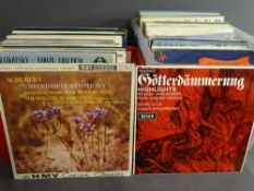 TWO PLASTIC CRATES OF CLASSICAL MUSIC LPs & BOX SETS