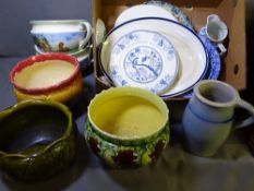 CHAMBER POTS & PLANTERS, blue and white porcelain ETC
