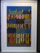 IEUAN LEWIS (Born Amlwch, Anglesey 1948 now resident Aberaeron) acrylic - a fine study of three rows