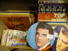 QUANTITY OF VINTAGE LP & 45 RPM RECORDS, artists include The Beatles, classical, ACDC, Jazz ETC