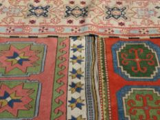 THREE COLOURFUL WOVEN WOOL SCATTER RUGS