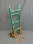 VINTAGE STATION PORTER'S LUGGAGE TRUCK, 121cms height standing
