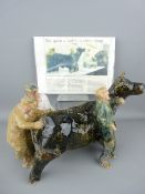 MYFANWY KITCHIN CERAMIC SCULPTURE, a bull and it's three handlers Provenance: Extract from the