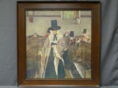 GOOD SALEM PRINT IN AN OAK FRAME, 53 x 50cms