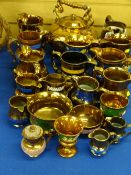 GOOD COLLECTION OF VICTORIAN COPPER LUSTRE including a lidded kettle