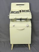 NEW WORLD CADET CREAM ENAMEL GAS COOKER, 102cms height, 45cms width, 44cms depth