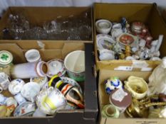 GOOD MIXED COLLECTION OF POTTERY, PORCELAIN & GLASSWARE including Maling, a Royal Doulton