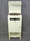 NEWHOME KITCHENETTE CREAM ENAMEL GAS COOKER, 128cms height, 44.5cms width, 40cms depth