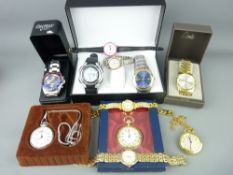 NICE GROUP OF MODERN LADIES AND GENTS WRIST & POCKET WATCHES