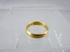 22CT GOLD WEDDING BAND SIZE L, 4.5grms