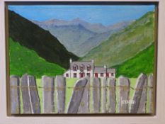 IEUAN LEWIS (Born Amlwch, Anglesey 1948 now resident Aberaeron) acrylic on box canvas - welsh